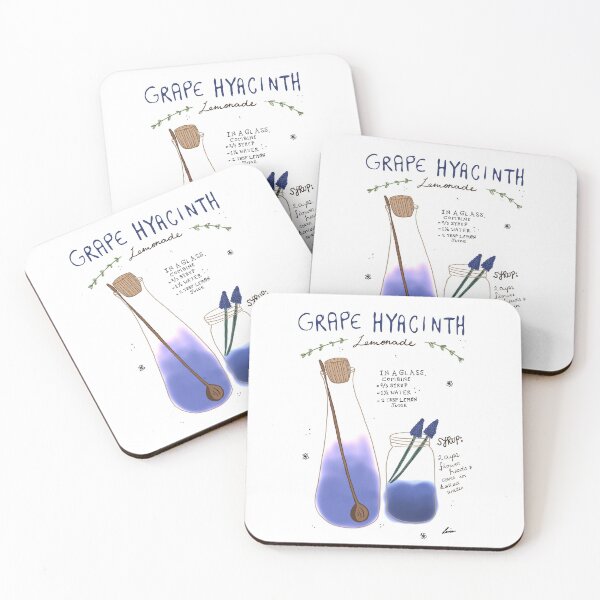 Item preview, Grape Hyacinth Lemonade Recipe Art designed and sold by RivenRose.