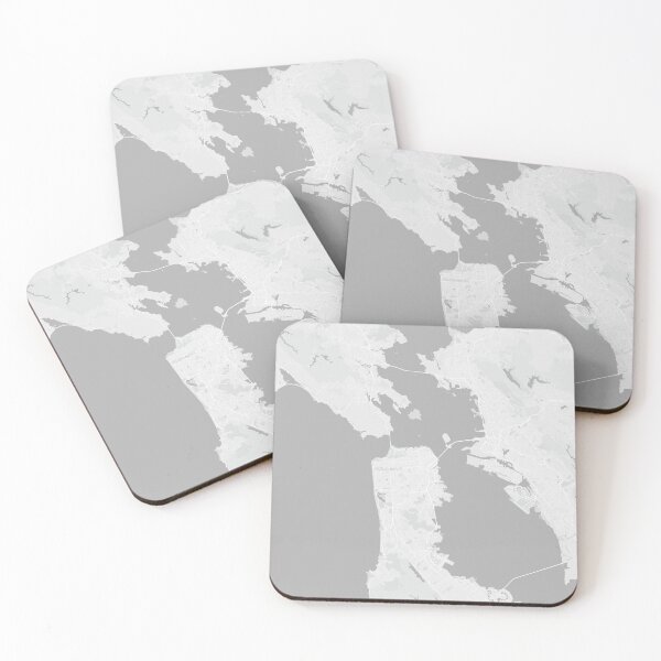Item preview, San Francisco minimalistic map monochrome light gray designed and sold by softlycarol.