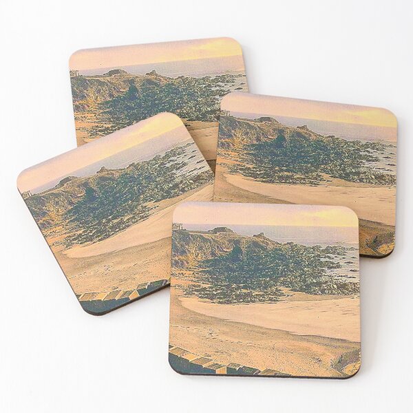 Item preview, Vintage Illustration of Coldingham Sands & Jock's Nose designed and sold by yourscotborders.