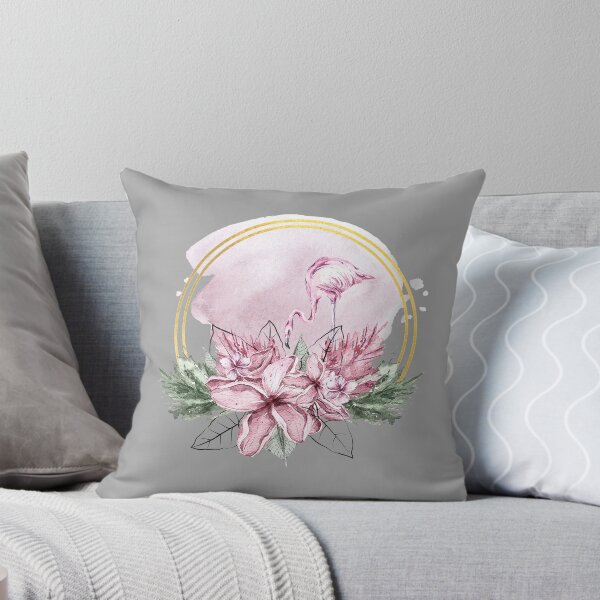 Item preview, Flamingo with gold in grey  designed and sold by editanagy.
