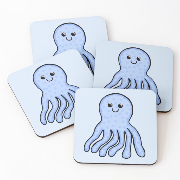 Item preview, Oceancreature , Under The Sea Light Baby Blue Octopus designed and sold by Barolina.