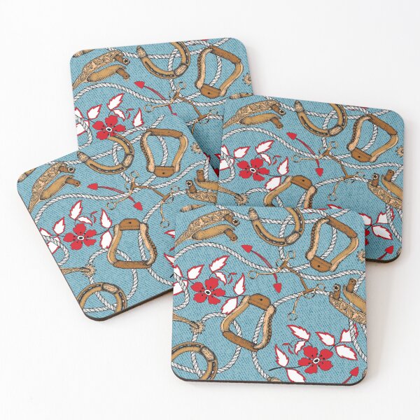 Item preview, Western Riding Tack (Blue Denim Background) designed and sold by illucalliart.