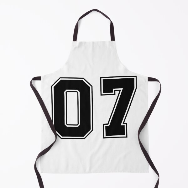 Item preview, 07 American Football Classic Vintage Sport Jersey Number in black number on white background for american football, baseball or basketball designed and sold by Marcin Adrian.