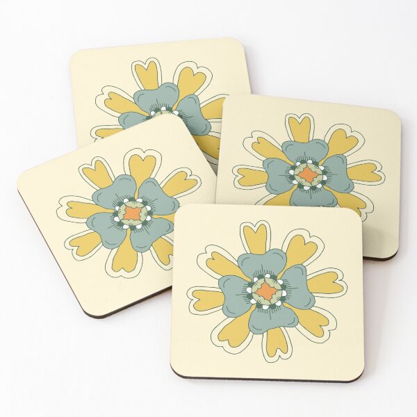 Item preview, Pattern of Indian floral rosettes with birds on green designed and sold by colorofmagic.
