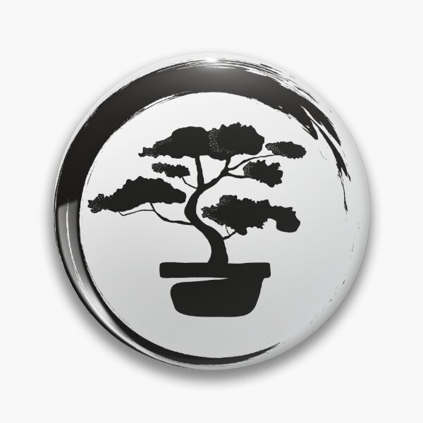 Item preview, Bonsai calligraphy circle ink brush japanese arts plant culture designed and sold by ShirtVibes.