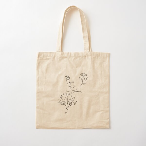 Item preview, Nature woman head. Line art female face Art Print designed and sold by OneLinePrint.