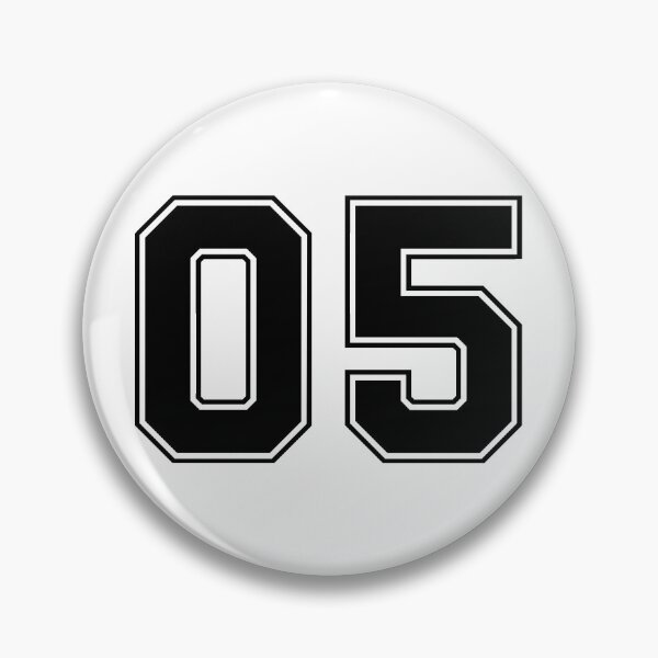Item preview, 05 American Football Classic Vintage Sport Jersey Number in black number on white background for american football, baseball or basketball designed and sold by Marcin Adrian.