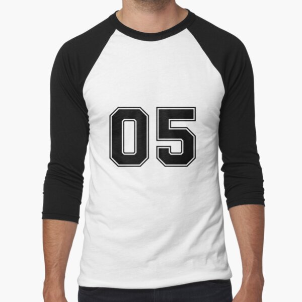 05 Classic Vintage Sport Jersey Number in Black Number on White