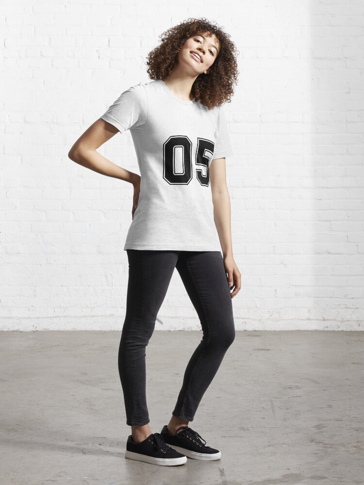 05 Classic Vintage Sport Jersey Number in Black Number on White