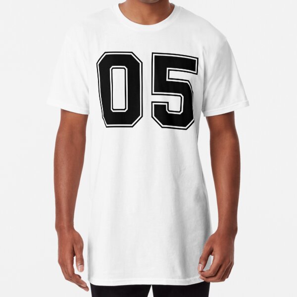 05 Classic Vintage Sport Jersey Number in Black Number on White