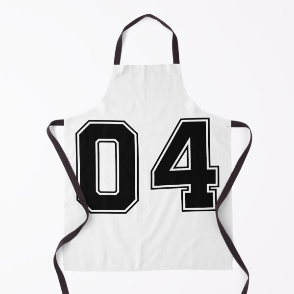 Item preview, 04 American Football Classic Vintage Sport Jersey Number in black number on white background for american football, baseball or basketball designed and sold by Marcin Adrian.