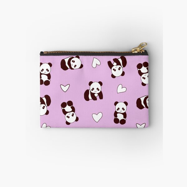 Aperçu de l'œuvre Motif Animal Mignon Panda Ours Coeur Pourpre Lavande Lilas créée et vendue par fluffibee.