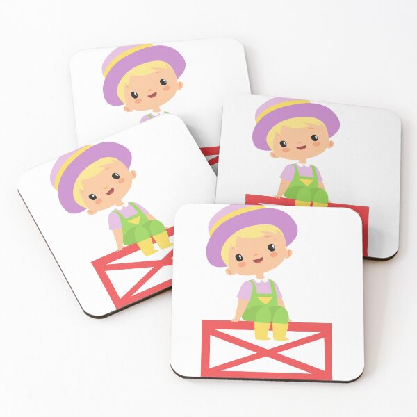 Item preview, Cute Young Farmer Boy in Overalls Design designed and sold by Red-ElYoubi.