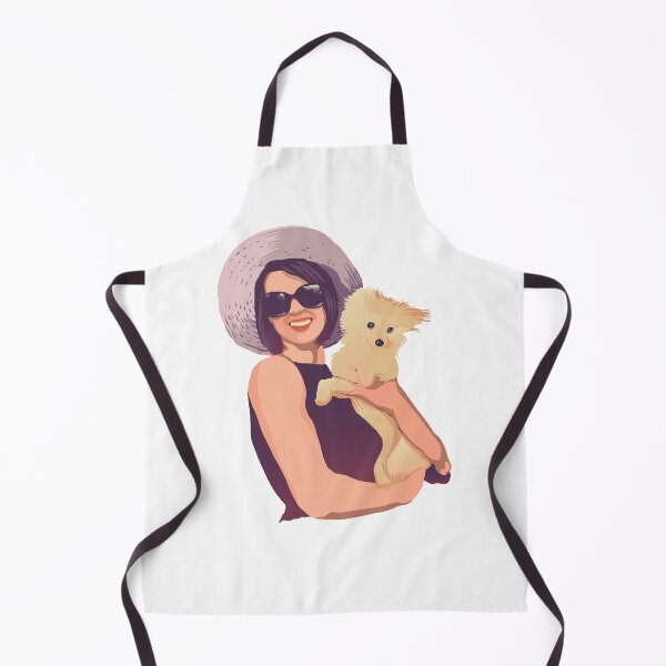 Item preview, Elegant woman holding a spitz dog girl designed and sold by AaaleXX.