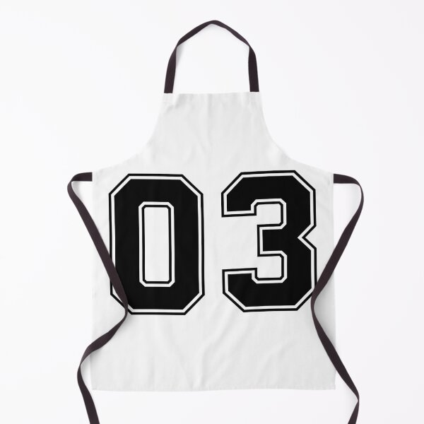 Item preview, 03 American Football Classic Vintage Sport Jersey Number in black number on white background for american football, baseball or basketball designed and sold by Marcin Adrian.