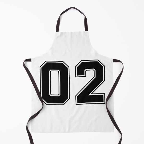 Item preview, 02 American Football Classic Vintage Sport Jersey Number in black number on white background for american football, baseball or basketball designed and sold by Marcin Adrian.