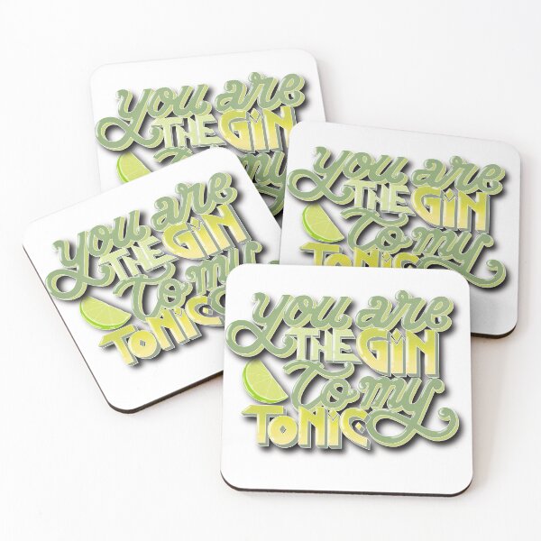 Item preview, You Are The Gin To My Tonic G&T Alcohol Hand Lettered Calligraphy Typography Quote designed and sold by Letters0fLuna.