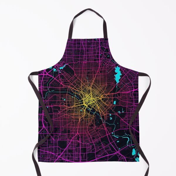 Aperçu de l'œuvre Plan de la ville de Dallas au Texas, USA - Néon créée et vendue par deMAP.