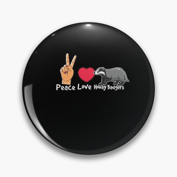Aperçu de l'œuvre Peace Love Honey Badgers Honey Badger Badger Animal créée et vendue par Third Eye Supply.