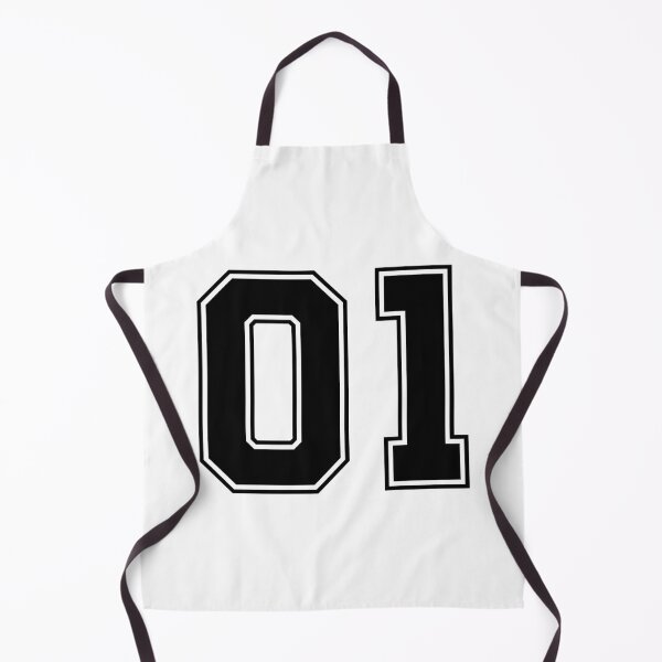 Item preview, 01 American Football Classic Vintage Sport Jersey Number in black number on white background for american football, baseball or basketball designed and sold by Marcin Adrian.