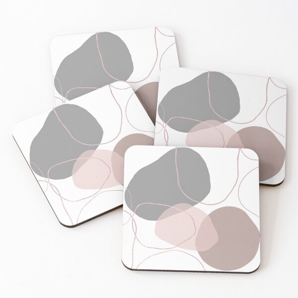 Item preview, Blush and Gray Minimalist Abstract Shapes designed and sold by Cato99.