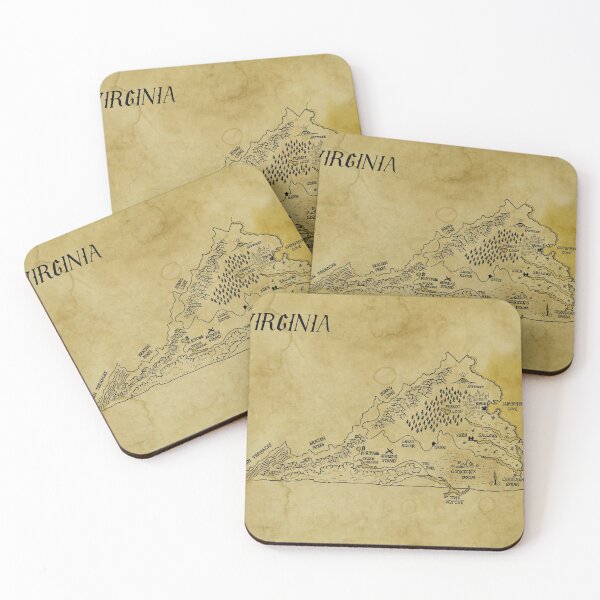 Item preview, Virginia as a fantasy map designed and sold by aldayuan.