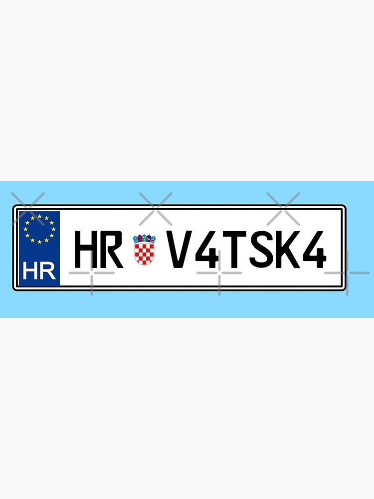 Poster for Sale mit Kroatien Hrvatska Autokennzeichen von HAKVS