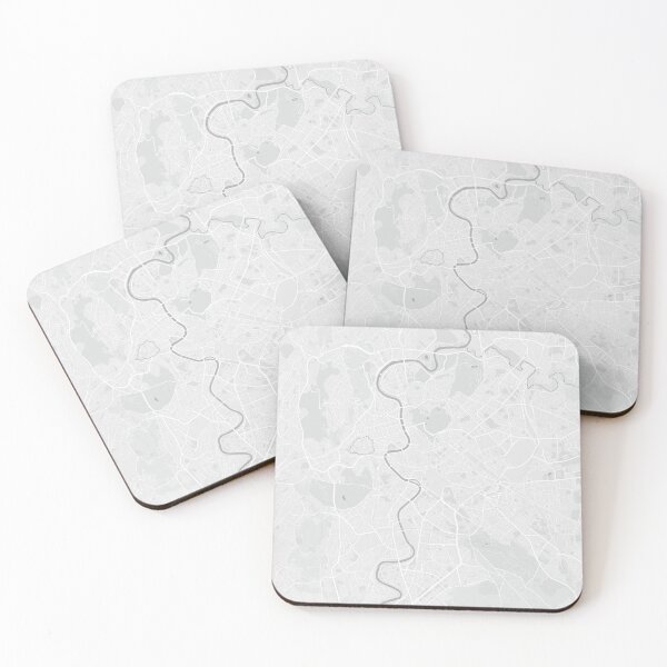 Item preview, Rome minimalistic map monochrome light gray designed and sold by softlycarol.