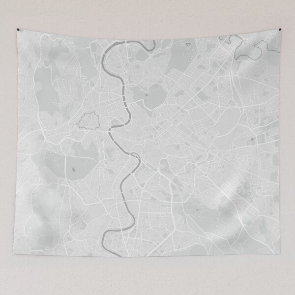 Item preview, Rome minimalistic map monochrome light gray designed and sold by softlycarol.