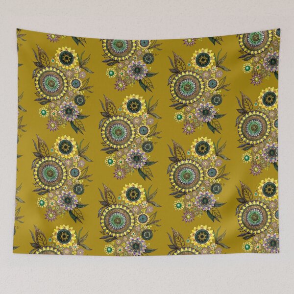 Item preview, Yellow Mandala Design and Florals designed and sold by Nma-ArtBrand.