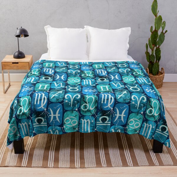 Item preview,  Zodiac Symbols in Teal designed and sold by Paisley Yazel.