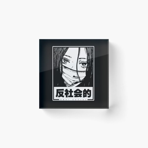 Item preview, Anti Social Japanese Kanji Aesthetic Vaporwave Anime designed and sold by 187designz.