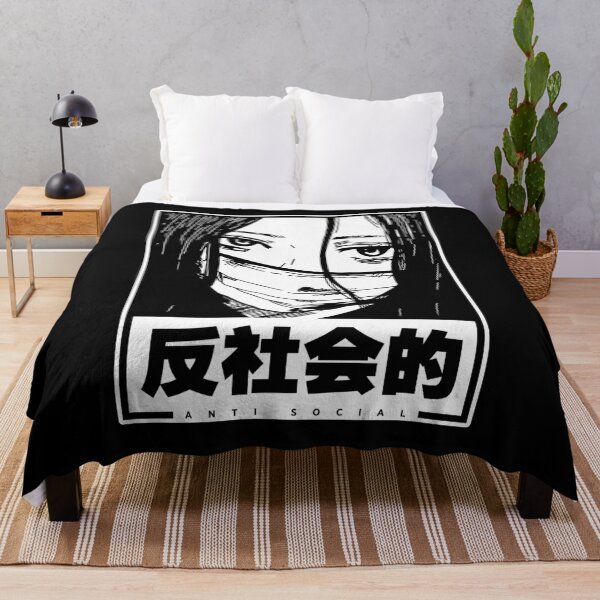 Item preview, Anti Social Japanese Kanji Aesthetic Vaporwave Anime designed and sold by 187designz.