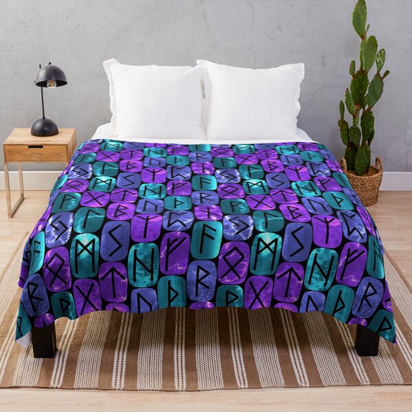 Item preview, Elder Futhark Rune Stones Purple and Teal designed and sold by Paisley Yazel.