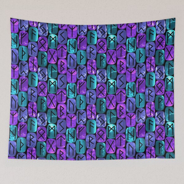 Item preview,  Elder Futhark Rune Stones Purple and Teal designed and sold by Paisley Yazel.