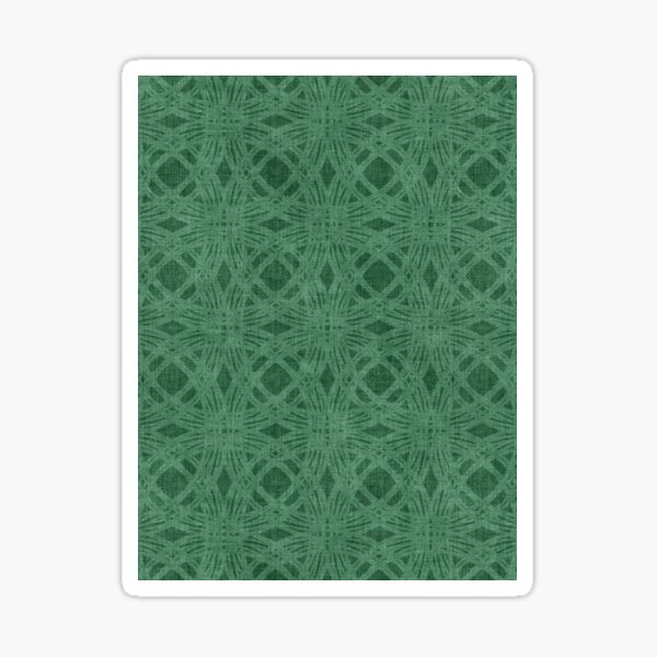 Simple Circles on Coarse Linen in Soft Moss Green Sticker