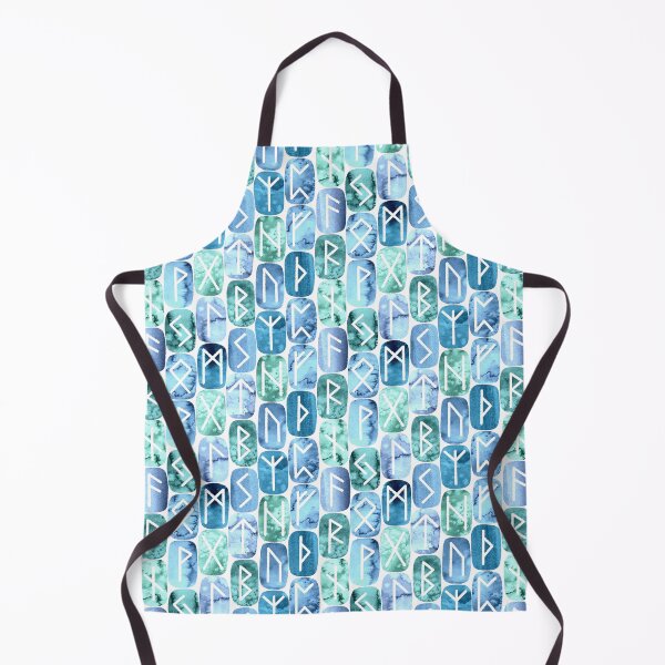 Item preview, Elder Futhark Rune Stones Teal on White designed and sold by Paisley Yazel.