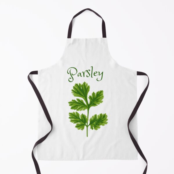 Item preview, Delicate parsley design in dark and light green with herbal name tag in romantic script designed and sold by LeBreab.