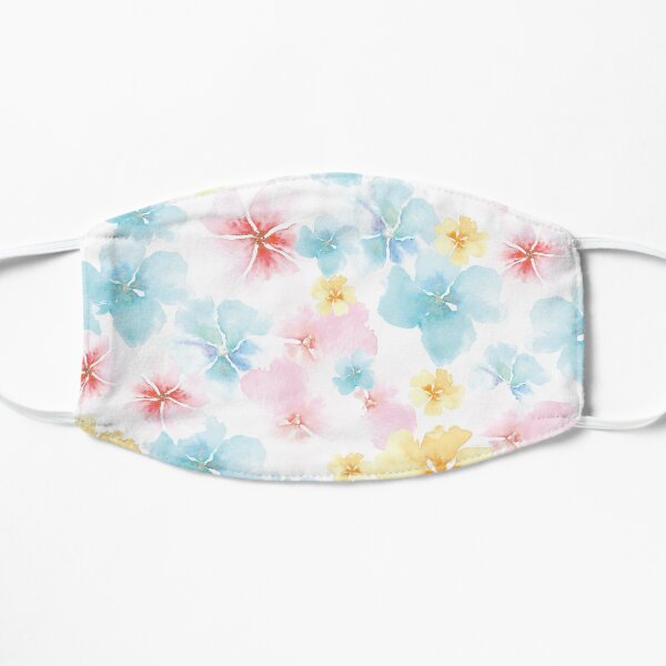 Watercolor Whimsy Flowers by Creative Bee Studios Flat Mask