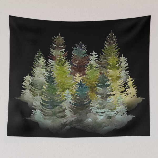 Item preview, evergreen,pine tree,acadia national park. Moon and tree, the forest of the quiet night designed and sold by November17th.