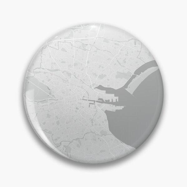 Item preview, Dublin minimalistic map monochrome light gray designed and sold by softlycarol.