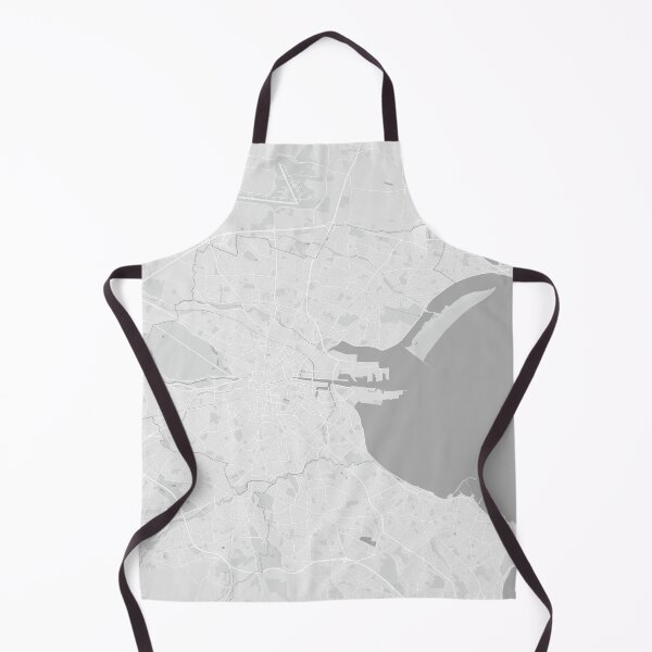 Item preview, Dublin minimalistic map monochrome light gray designed and sold by softlycarol.