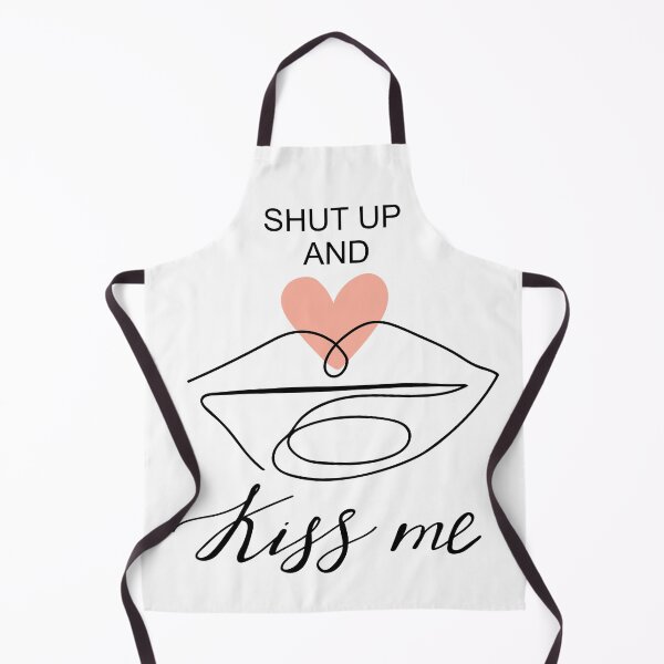 Item preview, Abstract one line lips with heart shape. Typography slogan design "Shut up and kiss me". designed and sold by CoCoArt-Ua.