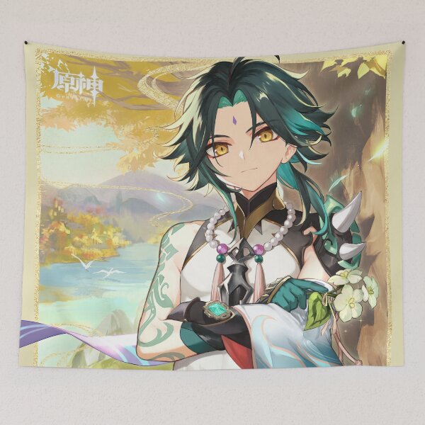 Item preview, Genshin Impact - Xiao Birthday Official Artwork 2021 designed and sold by Krimsy.