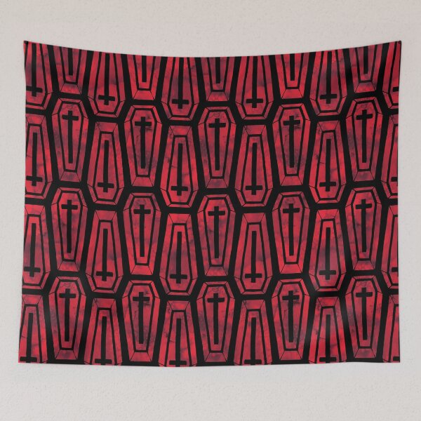Item preview,  Watercolor Coffins in Red designed and sold by Paisley Yazel.