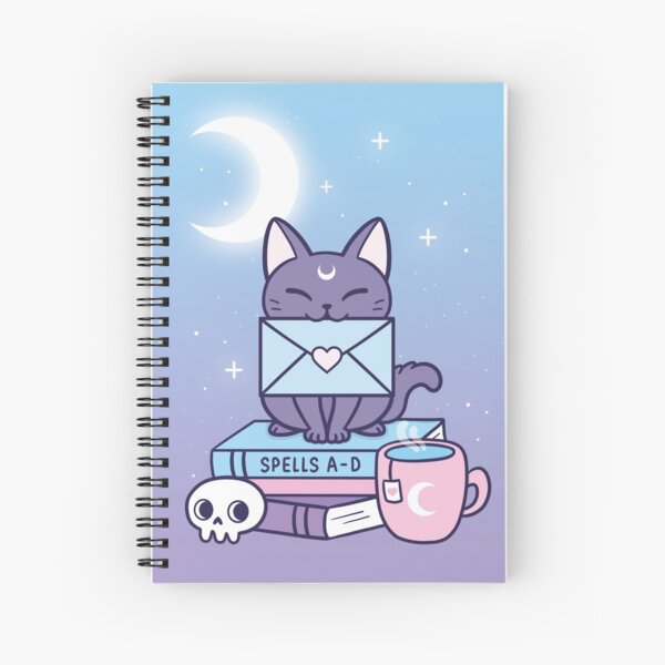 Aperçu de l'œuvre Chaton de courrier magique noir | Nikury créée et vendue par nikury.