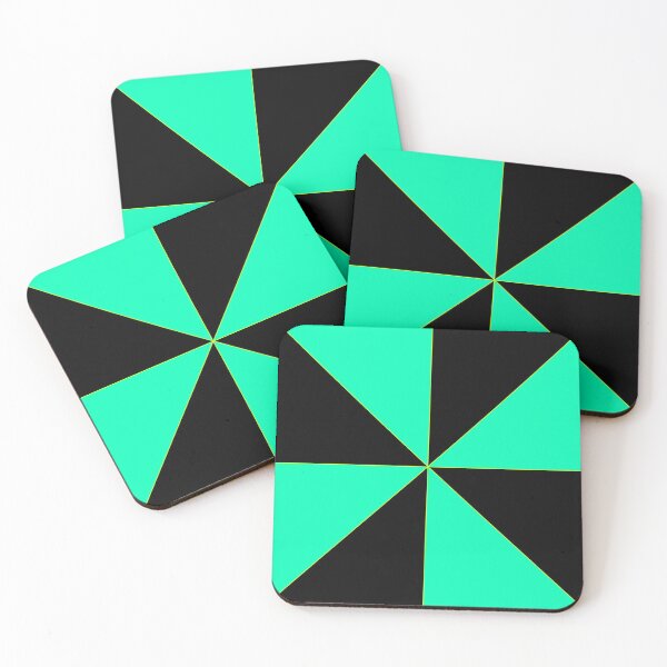 Item preview, Turquoise and Black Triangular Design designed and sold by Carbonbubble.