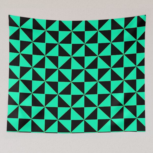 Item preview, Turquoise and Black Triangular Design designed and sold by Carbonbubble.