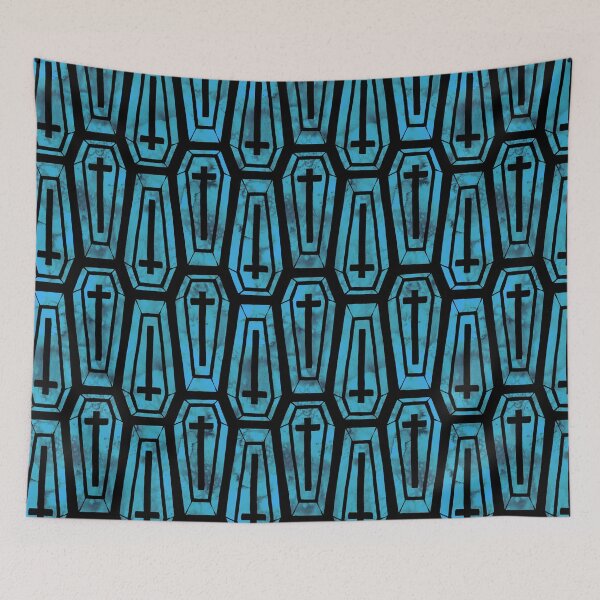 Item preview,  Watercolor Coffins in Teal designed and sold by Paisley Yazel.