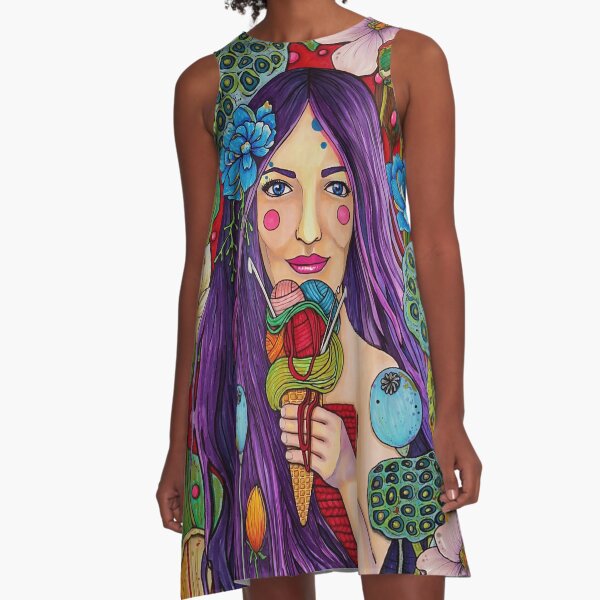 Yarn in every flavor A-Line Dress